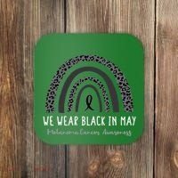 In May We Wear Black Melanoma Cancer Awareness Rainbow Coaster thumb 0