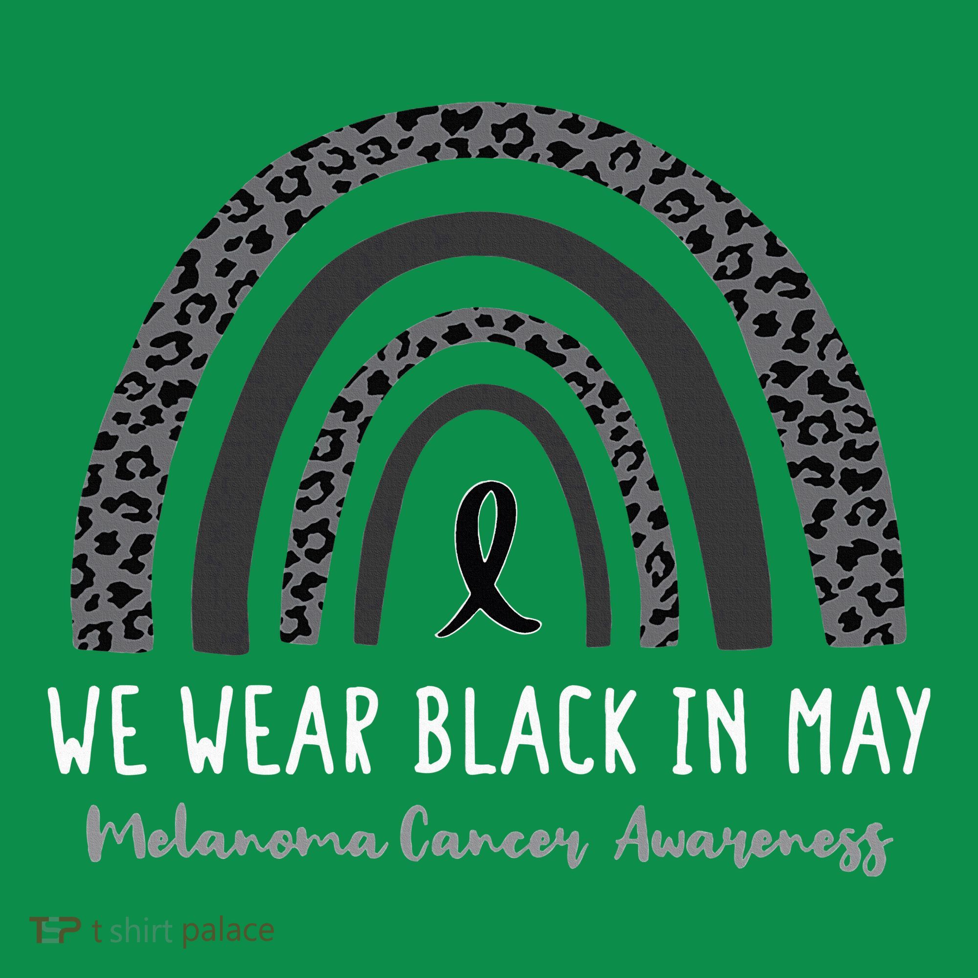In May We Wear Black Melanoma Cancer Awareness Rainbow Mousepad