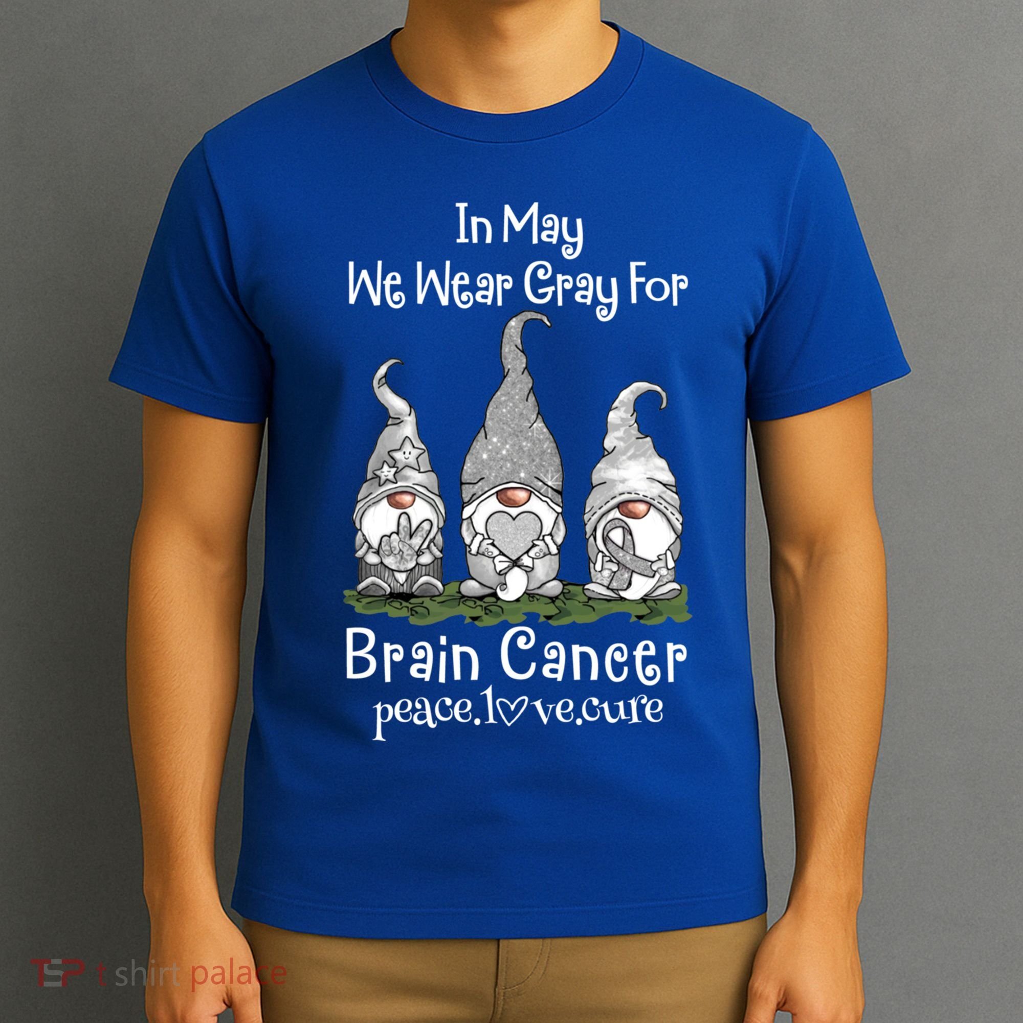 In May We Wear Gray For Brain Cancer Awareness Great Gift T-Shirt