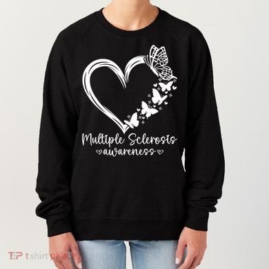In March We Wear Orange Ribbon MS Warrior Multiple Sclerosis Women's Sweatshirt