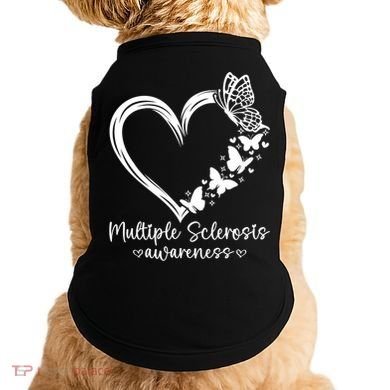 In March We Wear Orange Ribbon MS Warrior Multiple Sclerosis Doggie Tank