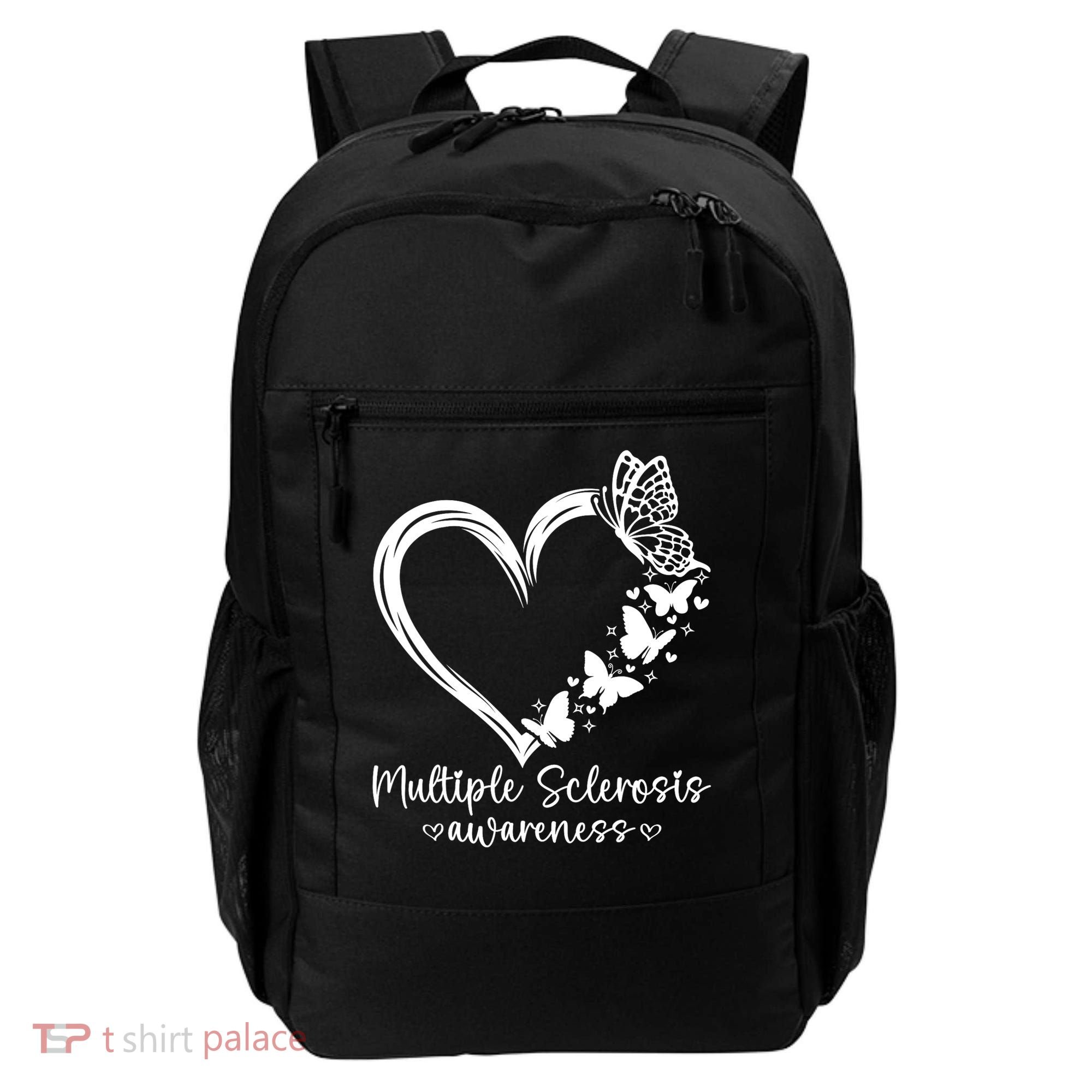 In March We Wear Orange Ribbon MS Warrior Multiple Sclerosis Backpack