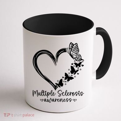 In March We Wear Orange Ribbon MS Warrior Multiple Sclerosis Coffee Mug back