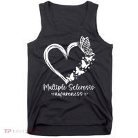 In March We Wear Orange Ribbon MS Warrior Multiple Sclerosis Tank Top thumb 0
