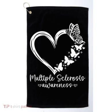 In March We Wear Orange Ribbon MS Warrior Multiple Sclerosis Golf Towel