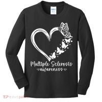 In March We Wear Orange Ribbon MS Warrior Multiple Sclerosis Kids Long Sleeve Shirt thumb 0