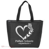In March We Wear Orange Ribbon MS Warrior Multiple Sclerosis Tote Bag thumb 0