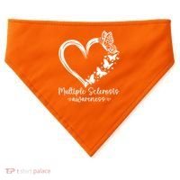 In March We Wear Orange Ribbon MS Warrior Multiple Sclerosis USA-Made Doggie Bandana thumb 0
