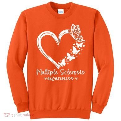 In March We Wear Orange Ribbon MS Warrior Multiple Sclerosis Sweatshirt