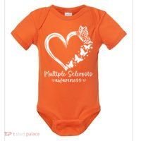 In March We Wear Orange Ribbon MS Warrior Multiple Sclerosis Baby Bodysuit thumb 0