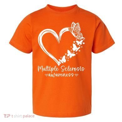 In March We Wear Orange Ribbon MS Warrior Multiple Sclerosis Toddler T-Shirt