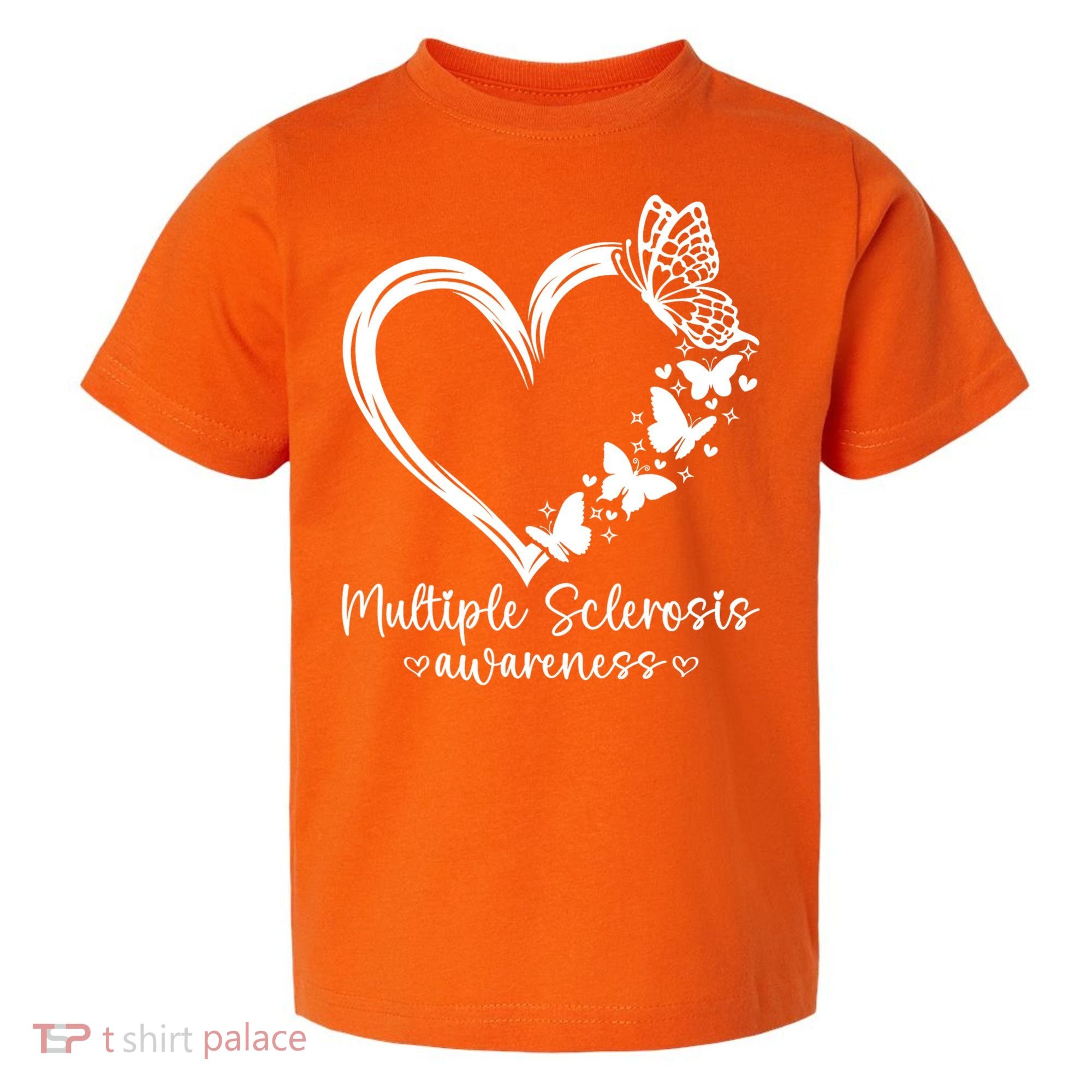 In March We Wear Orange Ribbon MS Warrior Multiple Sclerosis Toddler T-Shirt