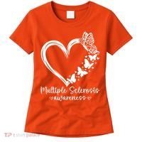 In March We Wear Orange Ribbon MS Warrior Multiple Sclerosis Women's T-Shirt thumb 0