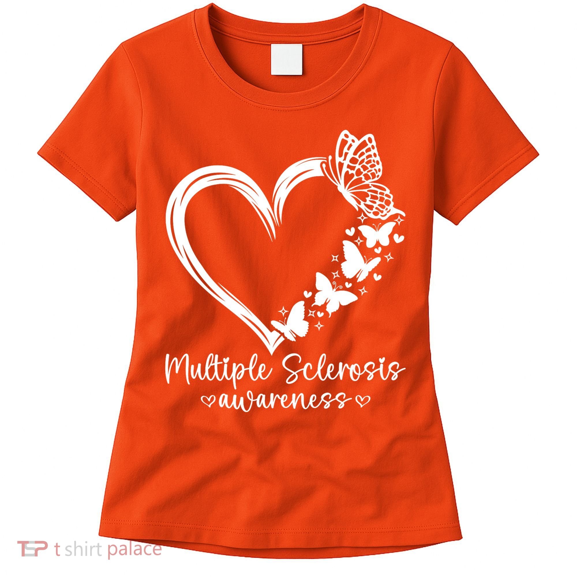 In March We Wear Orange Ribbon MS Warrior Multiple Sclerosis Women's T-Shirt