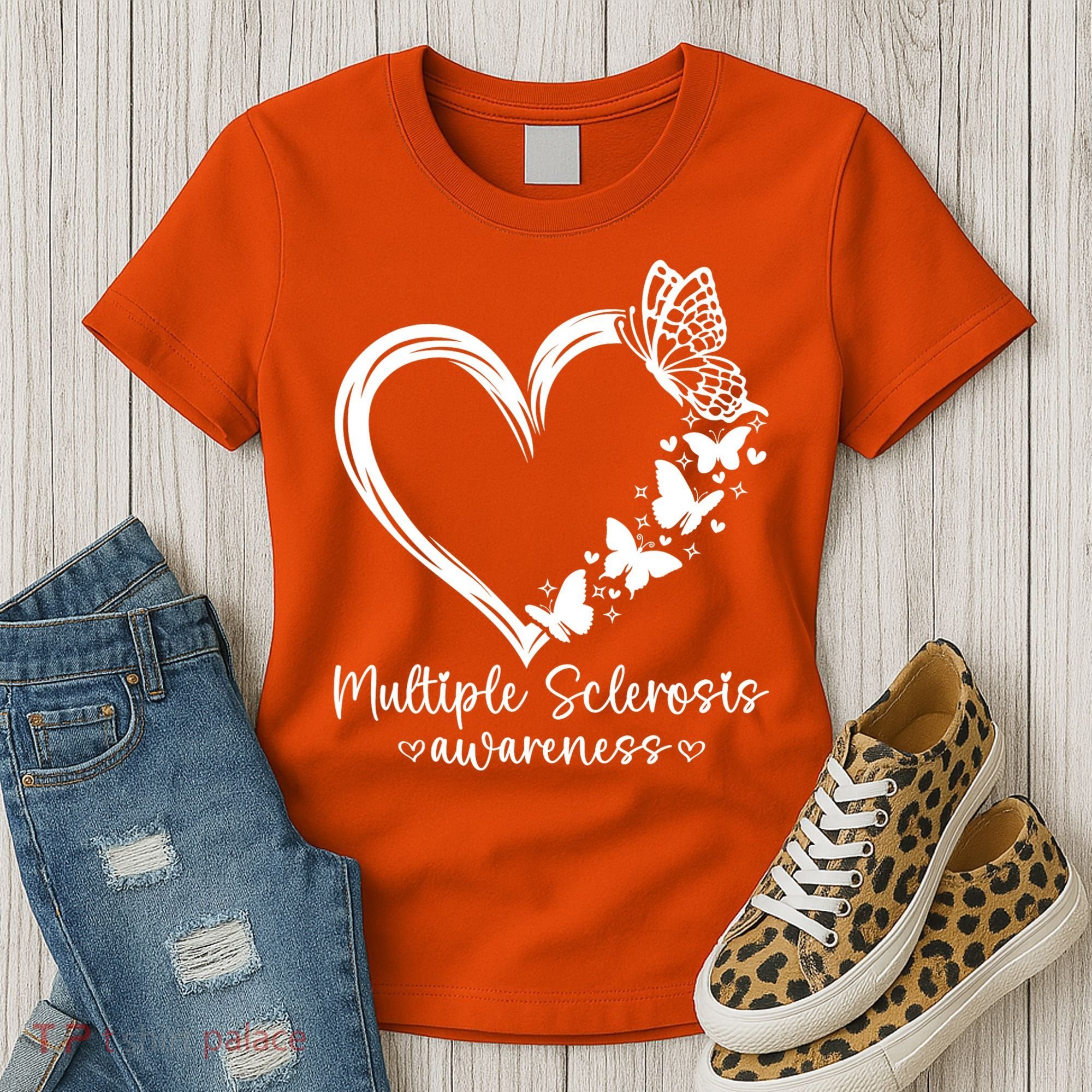 In March We Wear Orange Ribbon MS Warrior Multiple Sclerosis Women's T-Shirt