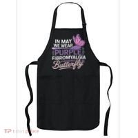 In May We Wear Purple Fibromyalgia Awareness Butterfly Apron thumb 0