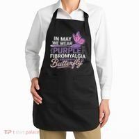 In May We Wear Purple Fibromyalgia Awareness Butterfly Apron thumb 2
