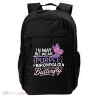 In May We Wear Purple Fibromyalgia Awareness Butterfly Backpack thumb 0