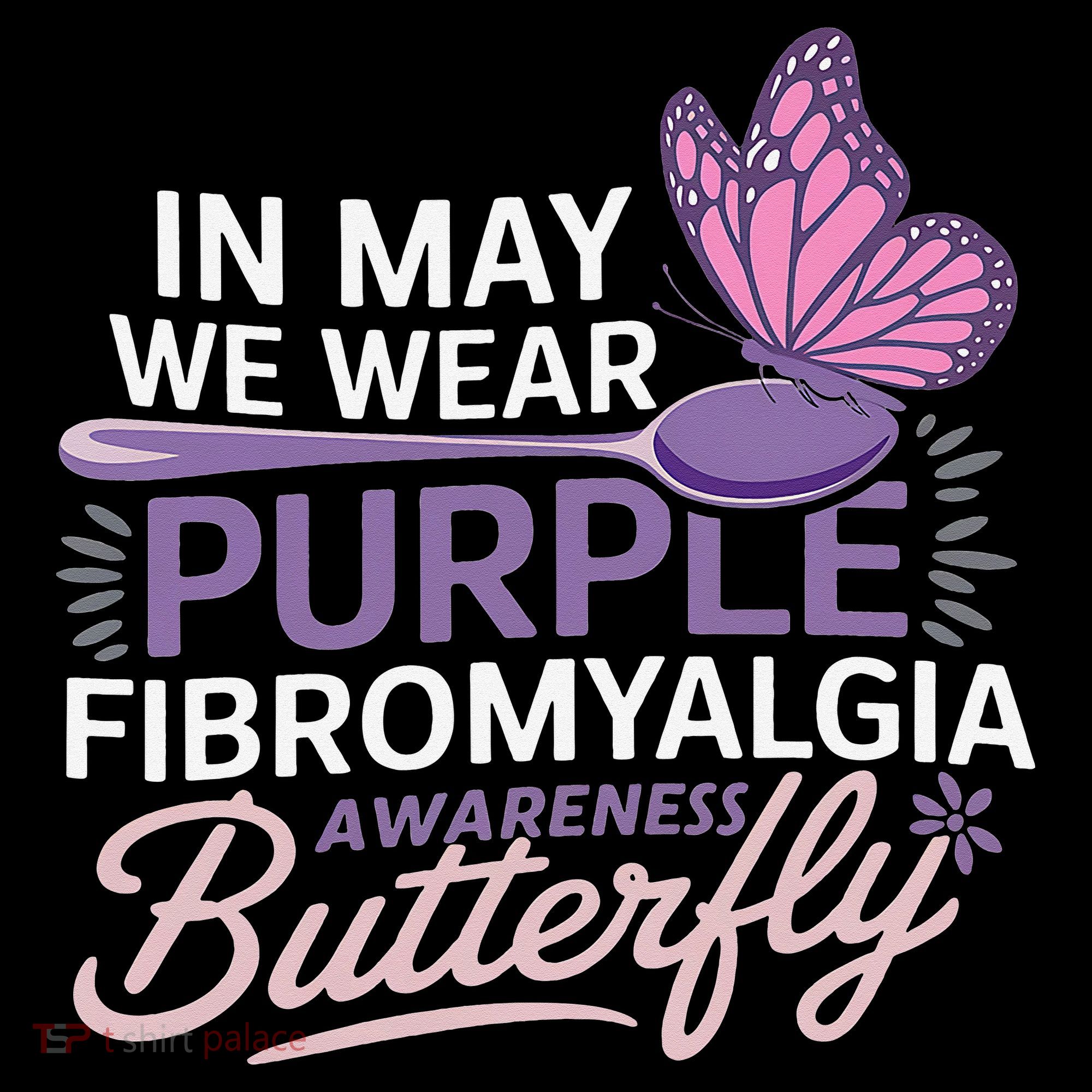 In May We Wear Purple Fibromyalgia Awareness Butterfly Coffee Mug