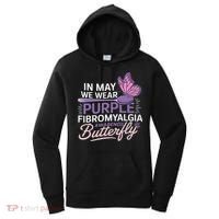 In May We Wear Purple Fibromyalgia Awareness Butterfly Women's Hoodie thumb 0