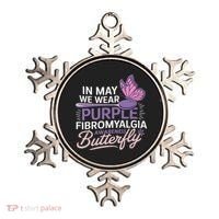 In May We Wear Purple Fibromyalgia Awareness Butterfly Ornament thumb 0