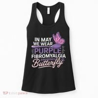 In May We Wear Purple Fibromyalgia Awareness Butterfly Women's Tank Top thumb 0