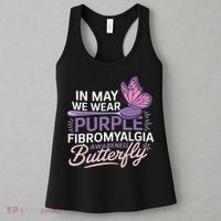 In May We Wear Purple Fibromyalgia Awareness Butterfly Women's Tank Top thumb 3