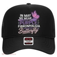 In May We Wear Purple Fibromyalgia Awareness Butterfly Hat thumb 0
