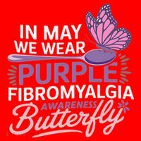 In May We Wear Purple Fibromyalgia Awareness Butterfly Santa Hat thumb 1