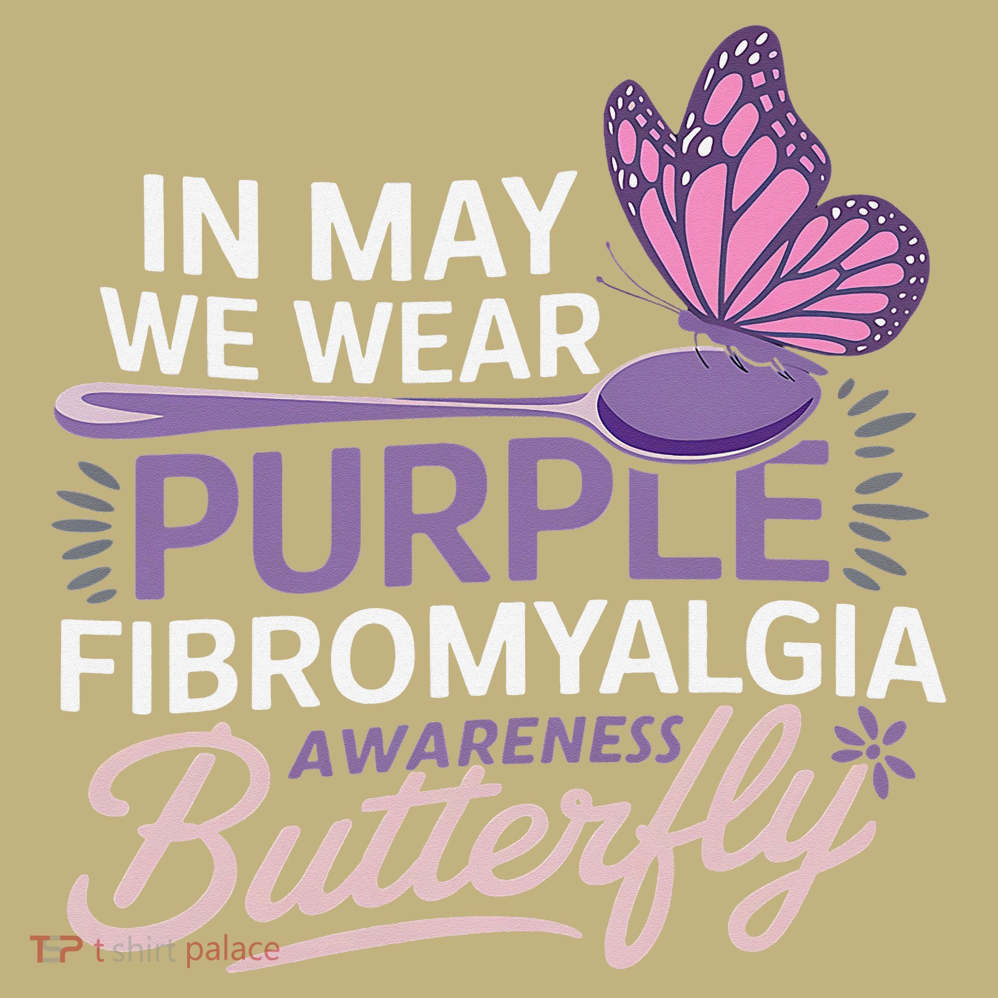 In May We Wear Purple Fibromyalgia Awareness Butterfly Mousepad