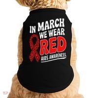 In March We Wear Red HIV AIDS Awareness Aids Hiv Warrior Doggie Tank thumb 0