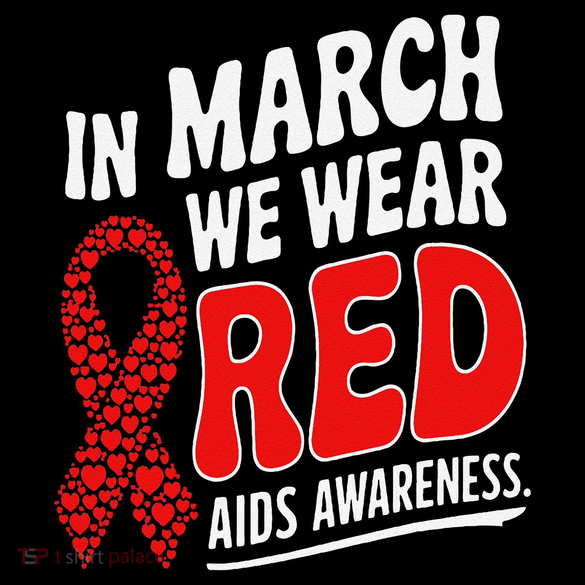 In March We Wear Red HIV AIDS Awareness Aids Hiv Warrior Coffee Mug