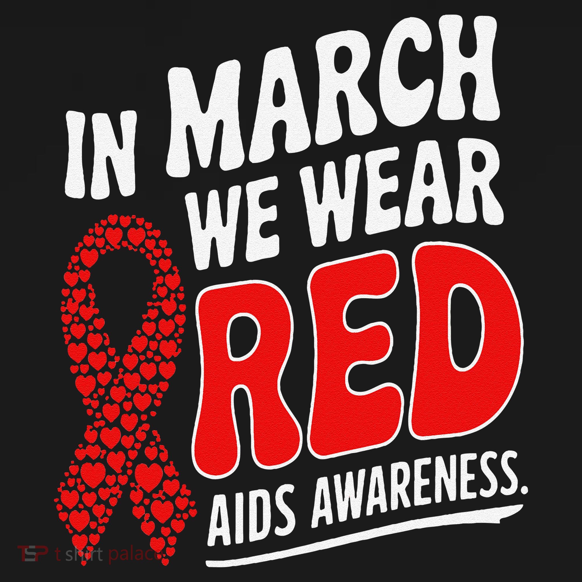 In March We Wear Red HIV AIDS Awareness Aids Hiv Warrior Women's Tank Top