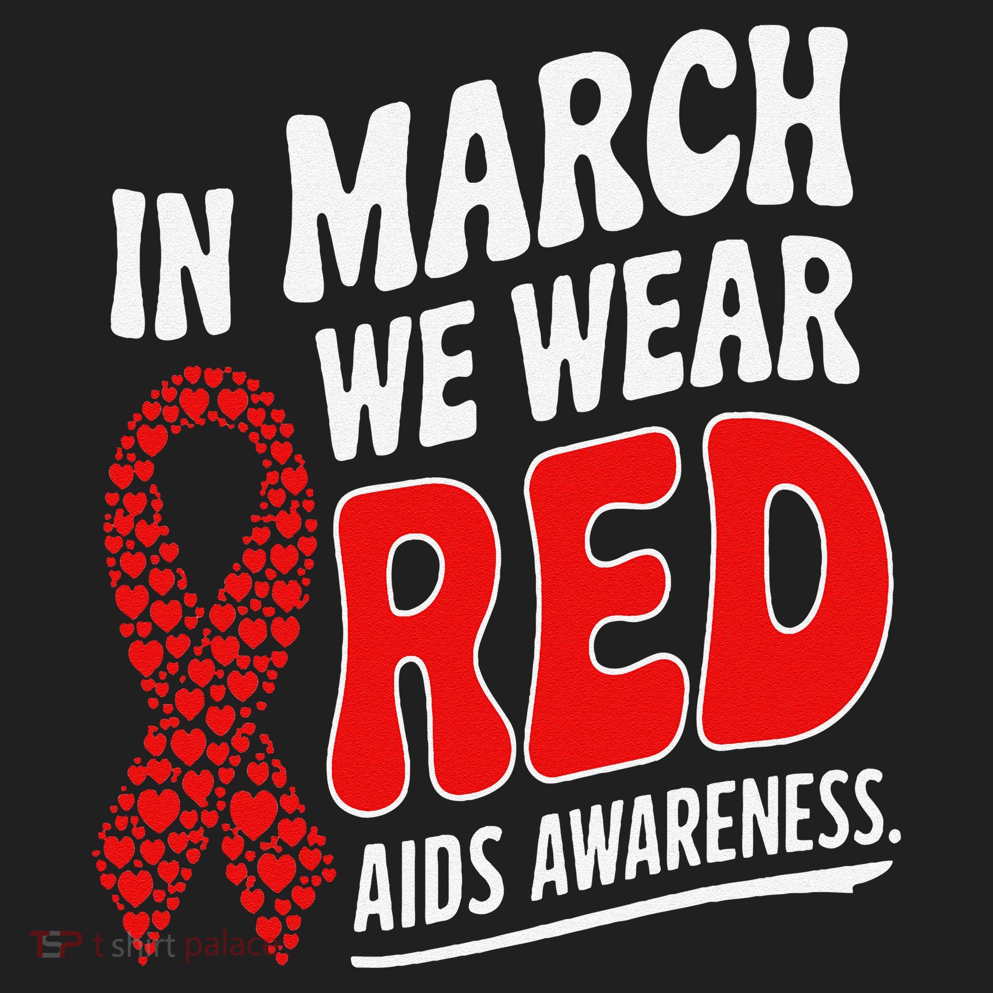 In March We Wear Red HIV AIDS Awareness Aids Hiv Warrior Hat