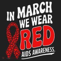 In March We Wear Red HIV AIDS Awareness Aids Hiv Warrior Golf Towel thumb 3