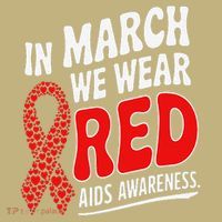 In March We Wear Red HIV AIDS Awareness Aids Hiv Warrior Mousepad thumb 1