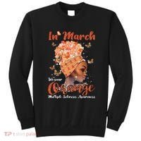 In March We Wear Orange Multiple Sclerosis Afro Black Wo Sweatshirt thumb 0