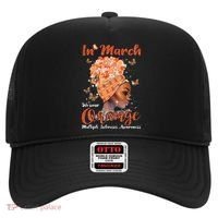 In March We Wear Orange Multiple Sclerosis Afro Black Wo Hat thumb 0