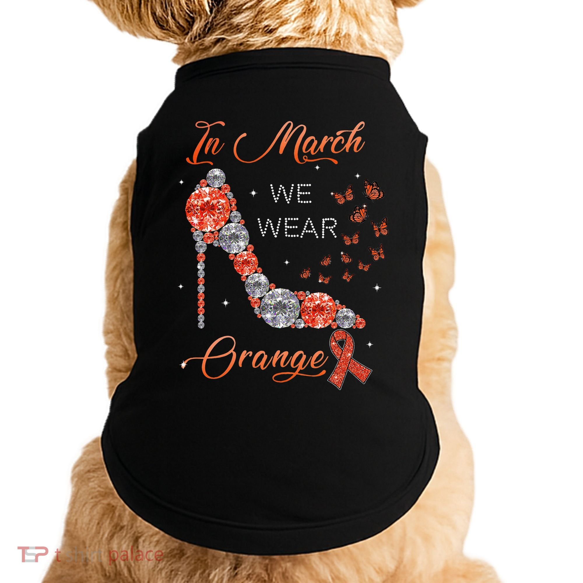 In march we wear orange multiple sclerosis awareness month Doggie Tank