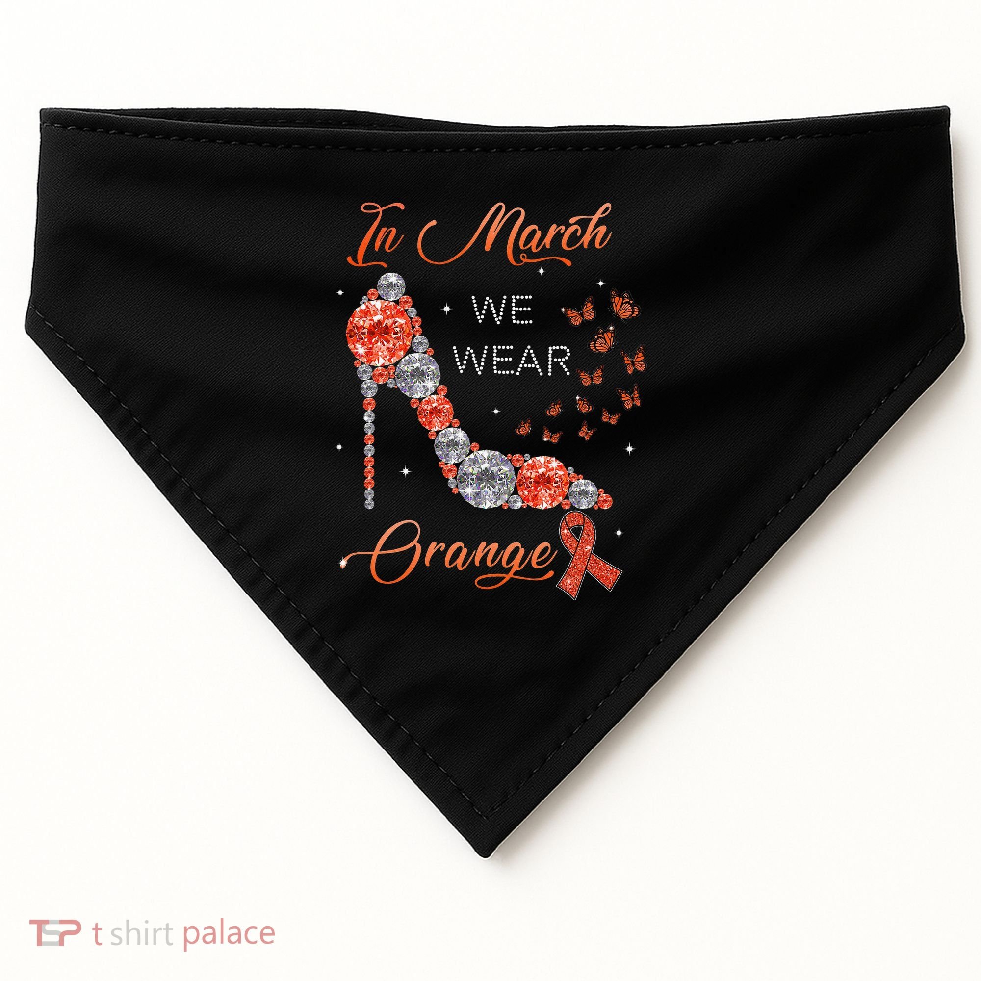 In march we wear orange multiple sclerosis awareness month USA-Made Doggie Bandana