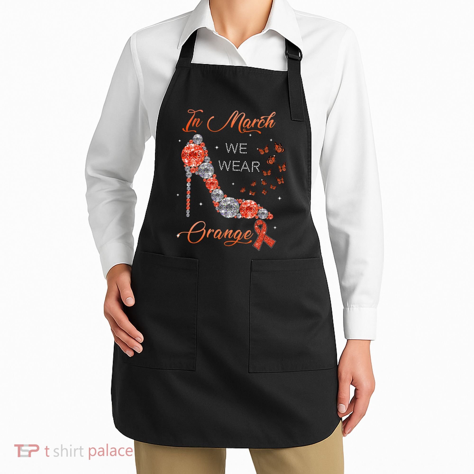 In march we wear orange multiple sclerosis awareness month Apron