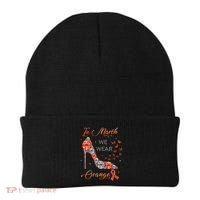 In march we wear orange multiple sclerosis awareness month Beanie thumb 0