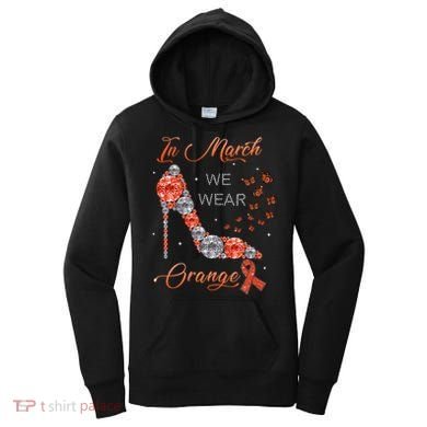 In march we wear orange multiple sclerosis awareness month Women's Hoodie
