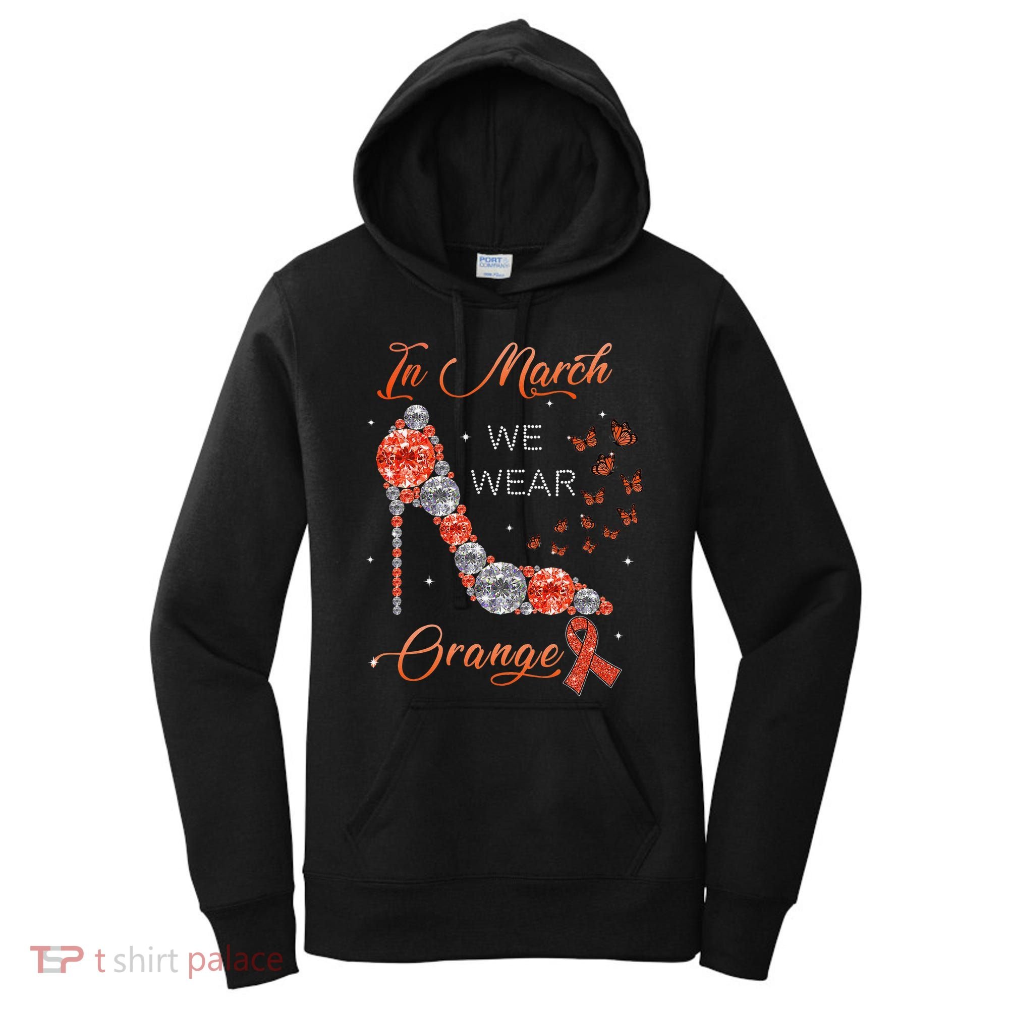 In march we wear orange multiple sclerosis awareness month Women's Hoodie
