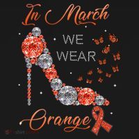 In march we wear orange multiple sclerosis awareness month Women's Hoodie thumb 2