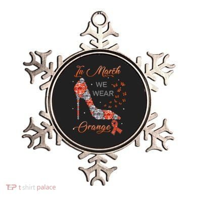 In march we wear orange multiple sclerosis awareness month Ornament
