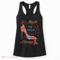 In march we wear orange multiple sclerosis awareness month Women's Tank Top thumb 0