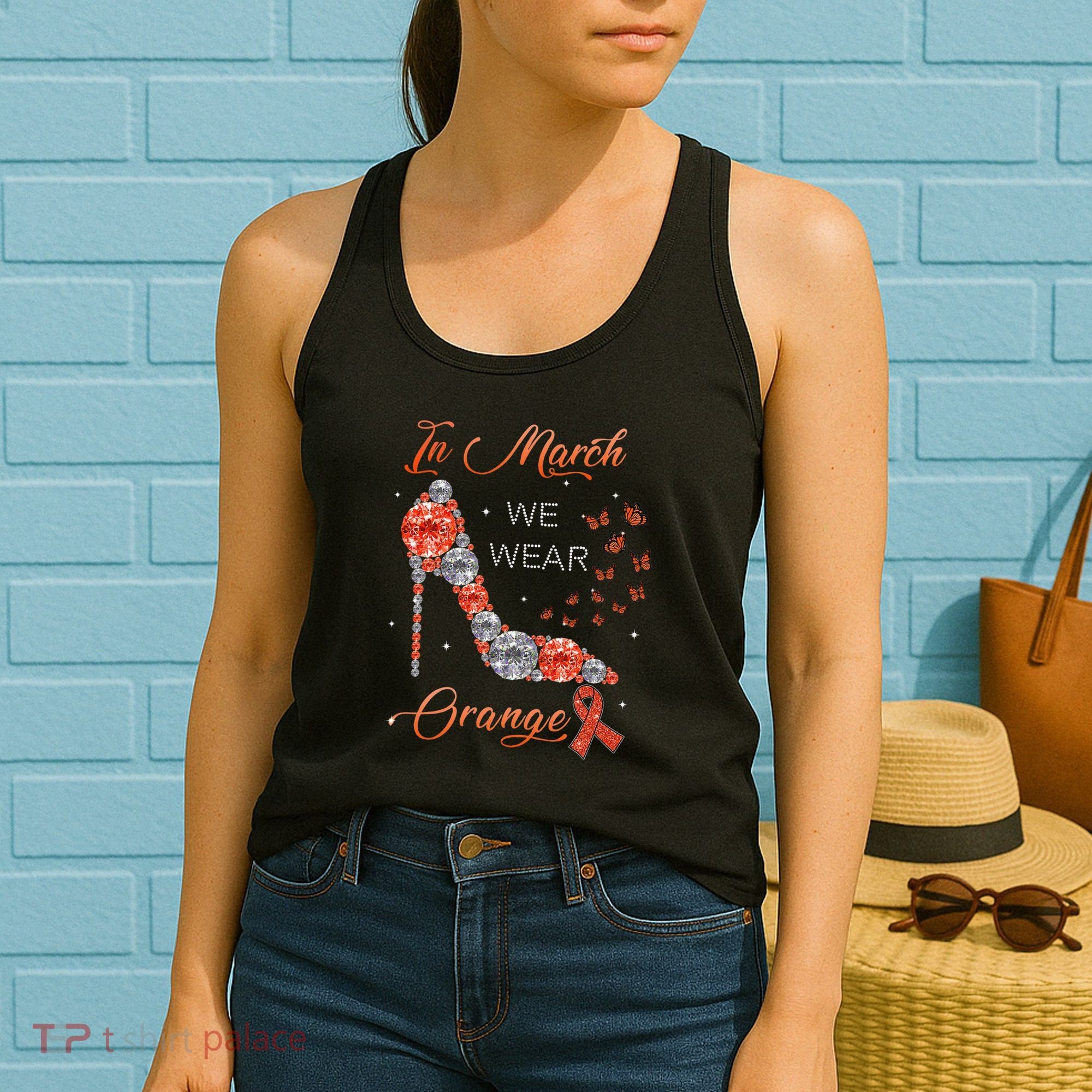 In march we wear orange multiple sclerosis awareness month Women's Tank Top