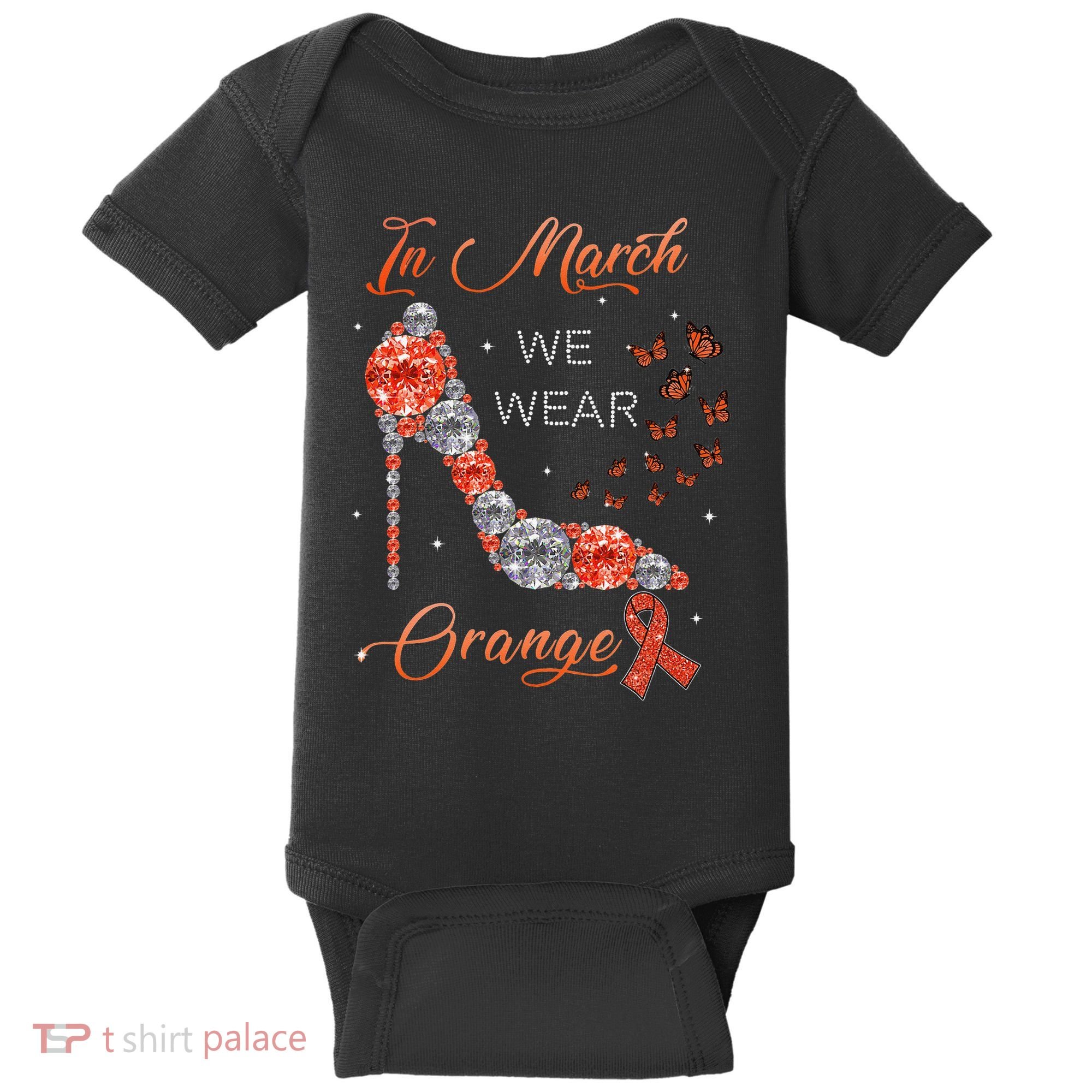 In march we wear orange multiple sclerosis awareness month Baby Bodysuit
