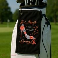 In march we wear orange multiple sclerosis awareness month Golf Towel thumb 2
